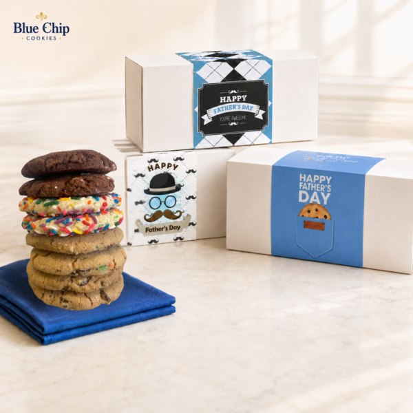 Father’s Day cookie gift boxes and assorted cookies