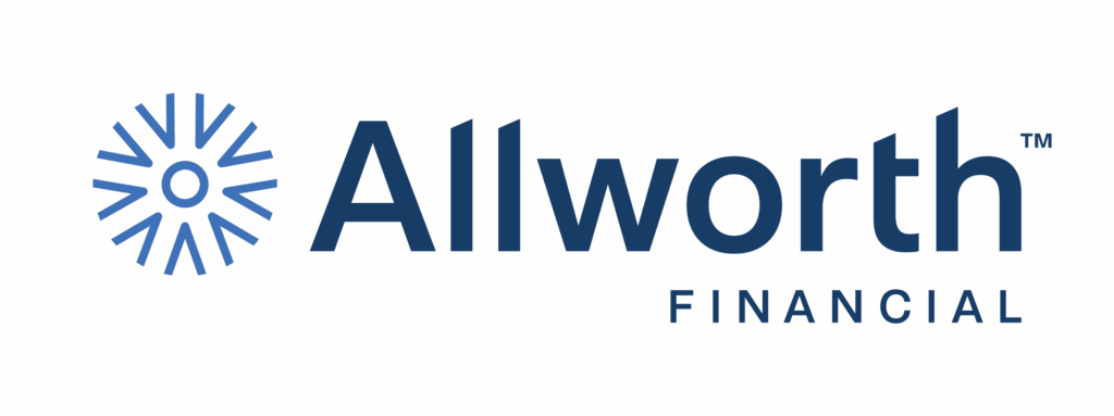 Allworth Financial logo with blue sunburst icon