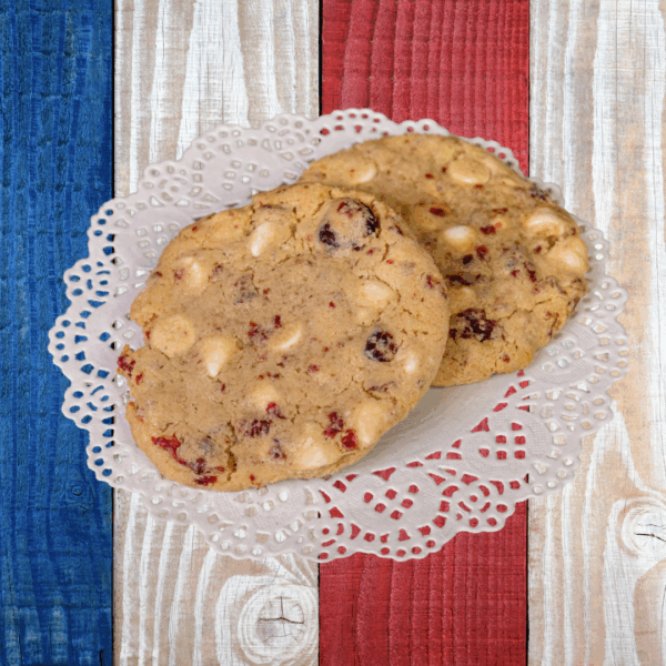 White chocolate with blueberries, cherries and cranberries!