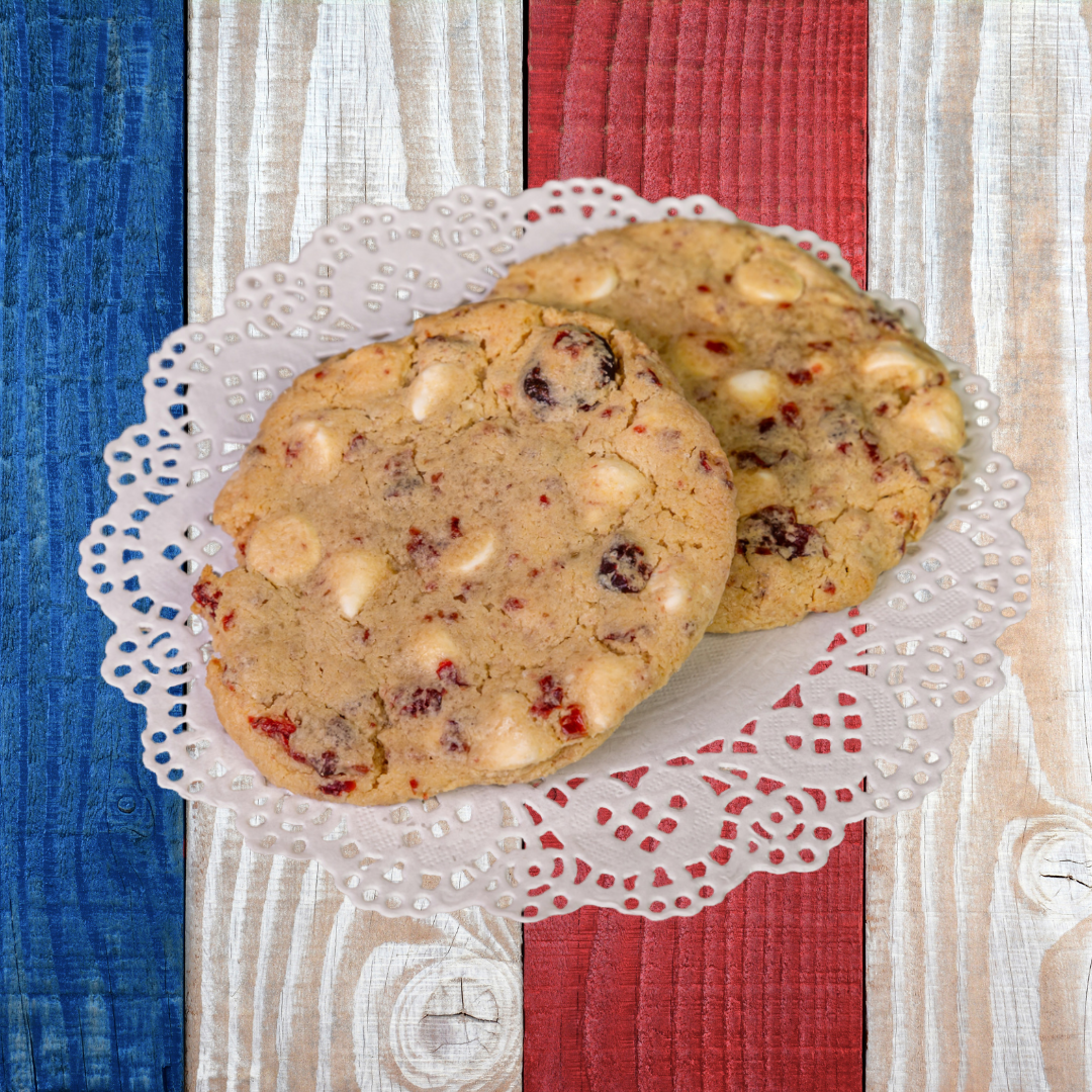 White chocolate with blueberries, cherries and cranberries!