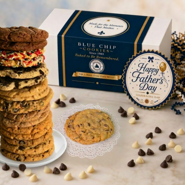 Father’s Day cookie gift box with assorted cookies