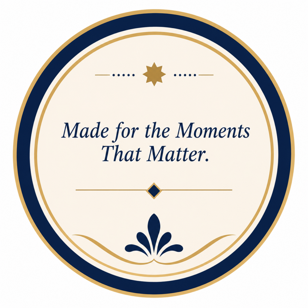 Elegant navy and gold badge with inspirational quote Blue Chip Cookies gifts