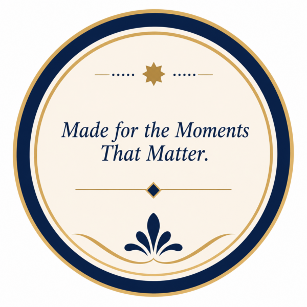 Elegant navy and gold badge with inspirational quote Blue Chip Cookies gifts